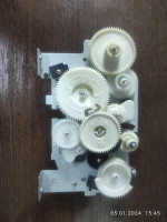 Редуктор Panasonic (в сборе, с главным мотором PFJQ1008ZA-MD, Panasonic KX-FT31, разбор)