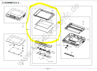 Стекло Samsung JC97-03792A (сканера в сборе с рамкой, Samsung CLX3185/3186, б.у.)