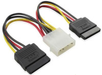 Кабель Gembird CC-SATA-PSY (15 см., разветвитель, Molex -> 2 x Serial  ATA)