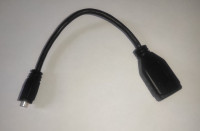 Кабель (Mini HDMI - USB 2.0 "мама", 15 см.)