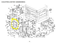 Плата Ricoh B0395102 (BICU Board (230V), Ricoh Aficio 1018, разбор)