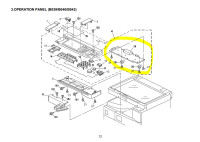 Плата Ricoh B0391487 (S-11869D, Operation Panel Board, Ricoh Aficio 1015/1018, разбор)