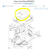 Стекло Canon  FL2-3939 (сканера, Canon MF-6530/6540/6550, разбор)