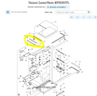Стекло Canon FL2-3941 (ADF, Canon MF-6530/6540/6550, разбор)